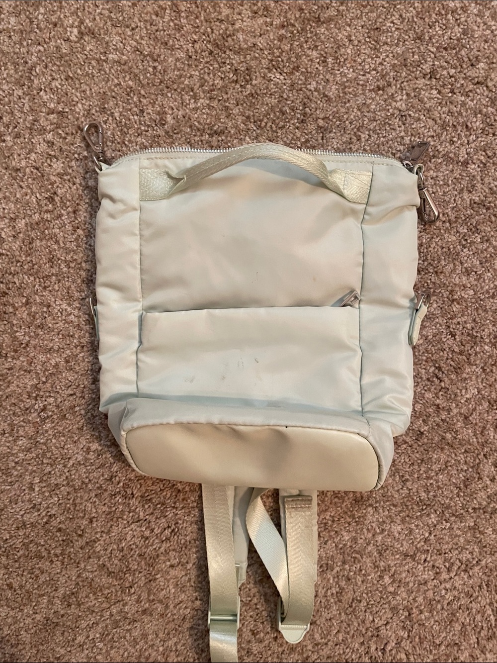 a new day Light Cream Convertible Nylon Backpack